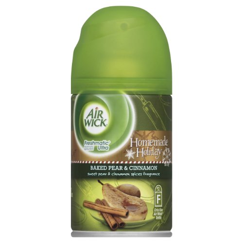 Air Wick Freshmatic Ultra Automatic Air Freshener Holiday Collection (Baked Pear Cinnamon, 1 Refill, Sweet Pear and Cinnamon Spices)