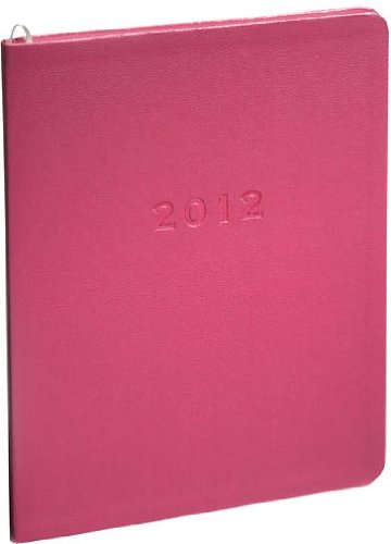 Best Price GALLERY LEATHER 2012 PINK Leather Large Monthly Planner MADE IN USA