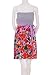 Crafty Coulture Smocked Tube Top Contrast Floral Print Wrap Tie Dress Orange