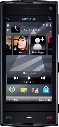 Nokia X6 16GB Smartphone (GPS, WLAN, UMTS, 5 MP, Ovi Karten) black/black