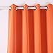 Deconovo Solid Blackout Panels Grommet Thermal Inshualted Window Darkening Curtains for Dining Room, 52x63 Inch, Orange