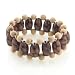 Geometric Pattern Beaded Wood Boho Stretch Bracelet