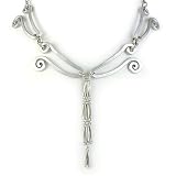 Abstract Dragonfly Contour Necklace, Handcrafted Recycled Aluminum