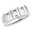 Sterling Silver Solid Dad Ring