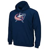 NHL Men's Columbus Blue Jackets Heat Seal Long Sleeve Hooded Fleece Pullover (Athletic Navy, Medium)