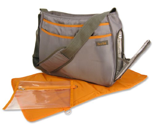 Trend Lab Ultimate Diaper Bag, Gray/Orange