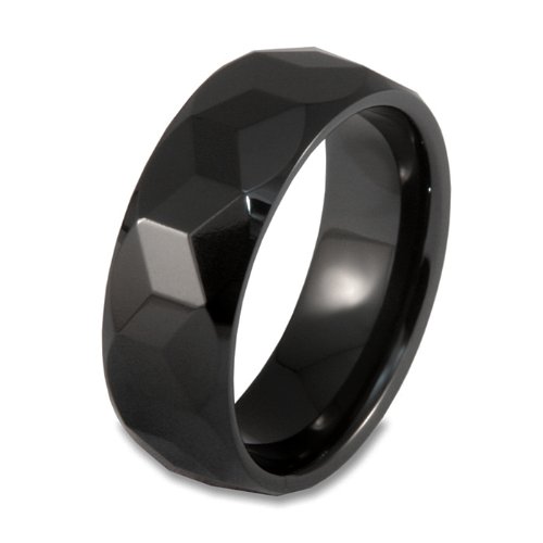 Black Ceramic Ring (8.0mm) - Sizes 8-13