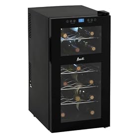 Avanti 18-Bottle Dual Zone Wine Cooler - Black