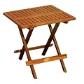 Beistelltisch Holz Kaffeetisch Klapptisch 50x50cm Eukalyptus
