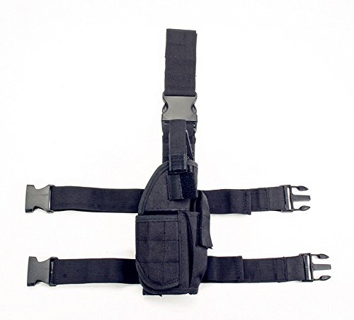 Evermacro adjustable tactical army drop leg holster for…