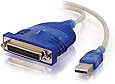 C2G / Cables To Go 16899 USB To DB25 Parallel Printer Adapter Cable, 6 Feet