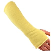 G & F Kevlar 18-Inch Knit Sleeve with Thumb Slot, Yellow, 6-Pack