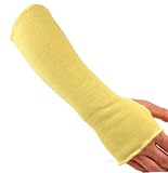 G & F Kevlar 18-Inch Knit Sleeve with Thumb Slot, Yellow, 6-Pack