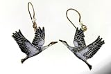 Sandhill Crane Earring in Silver
