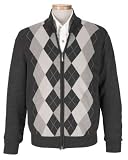 TravelSmith Mens Merino-Blend Argyle Charcoal L