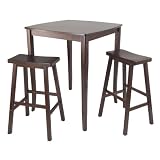 Winsome Inglewood High/Pub Dining Table with Saddle Stool, 3-Piece (Misc.)