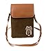 KISS GOLD(TM) Owl Print Vertical Mini Cotton Cellphone Pouch