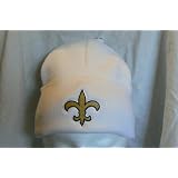 NFL New Orleans Saints White Cuffed Beanie