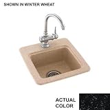 Swanstone BS-1515 Entertainment Sink Kitchen Sink, Black Galaxy