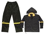 CLC Rain Wear R103L Black Nylon 3-Piece Rain Suit - Large