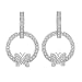White Gold Diamond Butterfly Earrings