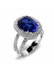 18K White Gold Tanzanite and Diamond Ring -- LIFETIME WARRANTY