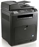 41u qrkdpXL. SL160  Dell 2145cn Multifunction Color Laser Printer Copier Scanner Fax   Optical Resolution: 2400 x 600 dpi   Max Printing Speed: 21 ppm   Duty Cycle 65000 PPM   Max Sheet Size Letter    Duplex Printing  Hi Speed USB, Ethernet 10 Base T/100 Base TX   Includes 384MB RAM PCL