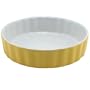 BIA Cordon Bleu 5-Inch Round Quiche, Set of 4, Two-Tone Citrus/White