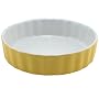 BIA Cordon Bleu 5-Inch Round Quiche, Set of 4, Two-Tone Citrus/White