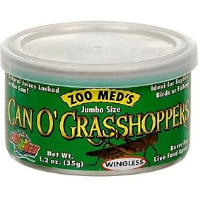 Zoo Med Jumbo Size Can O' Grasshoppers Reptile Food