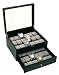 Classic Black Glass Top Watch Box Display Case with High Clearance for Larger Watches Holds 36 Watches Classic Black Glass Top Watch Box Display Case with High Clearance for Larger Watches Holds 36 Watches