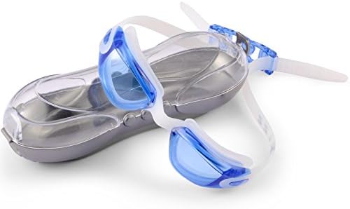 Kids Swim Goggles,Use Anti-fog &amp; Uv Proof Lens - Watertight - Easily Adjustable Straps With Quick Release Technology For Tangle Free Hair - Soft Nose Piece - Free Premium Protective Case(blue)