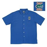 Florida Gators NCAA Prevail Button Down Short Sleeve Shirt For Men (Dark Royal)