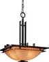 Minka Lavery Lineage 1275-357 Large Square (21"H x 15"W) 2 Light 120 watt Pendant in Iron Oxide