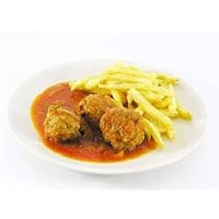 Boulette Sauce Tomate / Frites - 42'W x 32'H - Peel and Stick Wall Decal by Wallmonkeys