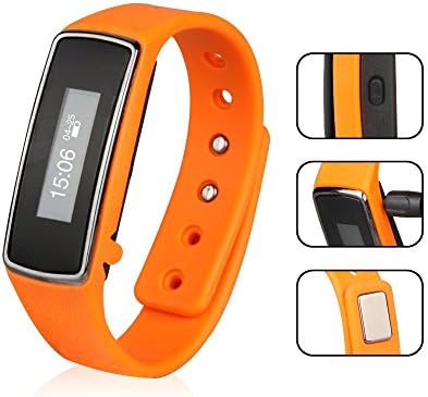 SEFREE Bluetooth 4.0 Smart Fitness sport Tracker Wristband for ios and andorid ,Orange(call reminder,Waterproof,Pedometer,Wireless Activity and Sleep Monitor)