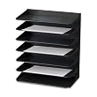 STEELMASTER 7-Tier Steel Legal Size Horizontal Organizer, 15 x 17.75 x 8.75 Inches, Black (2647HLBK)