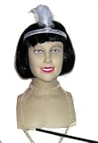 1920s Charleston Fancy Dress Kit Wig, Beads & Headdress