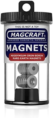 Magcraft NSN0586 1/2-Inch by 1/7-Inch by 1/8-Inch Rare Earth Ring Magnets, 12-Count