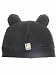 Cozie Fleece Hat with Ears by Zutano - Black - 6-12 Mths