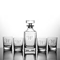 Engraved Whiskey Decanter Set
