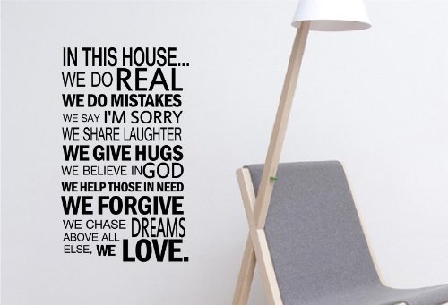 #2 In this house…we do real we do mistakes we say I’m sorry we share laughter we give hugs we believe in God we help those in need we forgive we chase dreams above all else, we love.Vinyl Decal Matte Black Decor Decal Skin Sticker Laptop, Decal Sticker Vinyl Car Home Truck Window Laptop #2 In this house…we do real we do mistakes we say I’m sorry we share laughter we give hugs we believe in God we help those in need we forgive we chase dreams above all else, we love.Vinyl Decal Matte Black Decor Decal Skin Sticker Laptop, Decal Sticker Vinyl Car Home Truck Window Laptop
