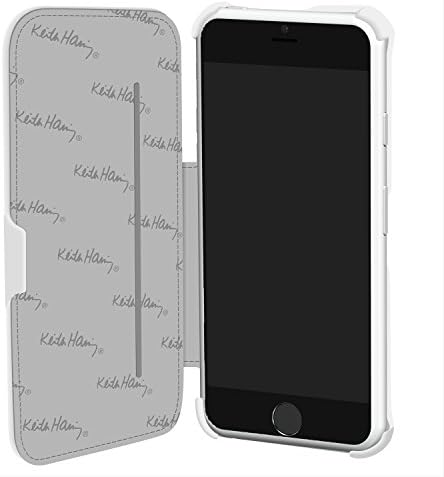 Keith Haring Official Licensed Collection Flip Cover for iPhone 6, 4.7 inch Heart White and Red
