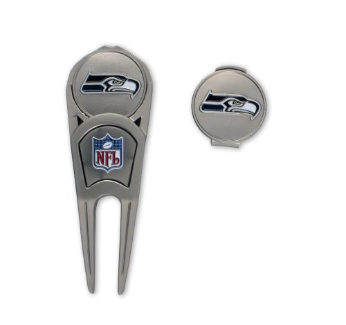 Seattle Seahawks Ball Mark Repair Tool & Hat Clip Combo