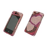 Hearts Bling Diamond Design Snap-On Cover Case for Apple iPhone 4 / 4th Generation