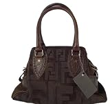 41u04P1xVGL. SL160  Fendi Ladies Large Zucca Handbag 8BN157 Brown