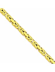 Genuine 14K Yellow Gold 4mm Byzantine Chain 18 Inches 100% Satisfaction Guaranteed.