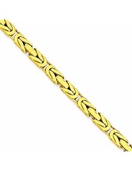 Genuine 14K Yellow Gold 4mm Byzantine Chain 20 Inches 100% Satisfaction Guaranteed.