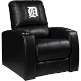 Home Theater Recliner with MLB Detroit Tigers White Panel