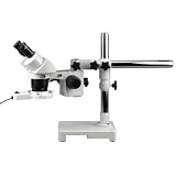 AmScope Binocular 10x-30x Stereo Microscope Boom + Ring Light